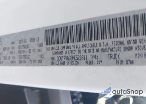 2017 Ram Promaster 1500 Low Roof 136 Wb z USA, uszkodzony, nr VIN 3C6TRVAG5HE526811